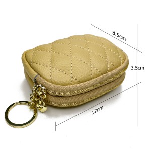 Leather Coin  Purse Keyring-CLD-9971