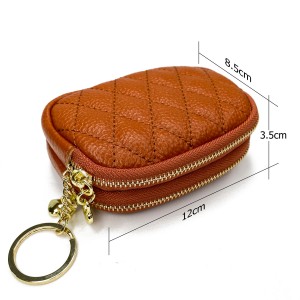 Leather Coin  Purse Keyring-CLD-9971